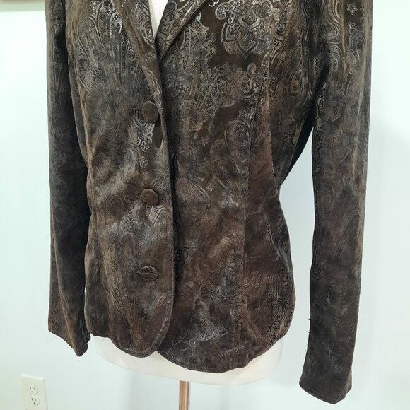 Vegan suede blazer jacket - Bamboo Traders brand - Picture 5 of 10